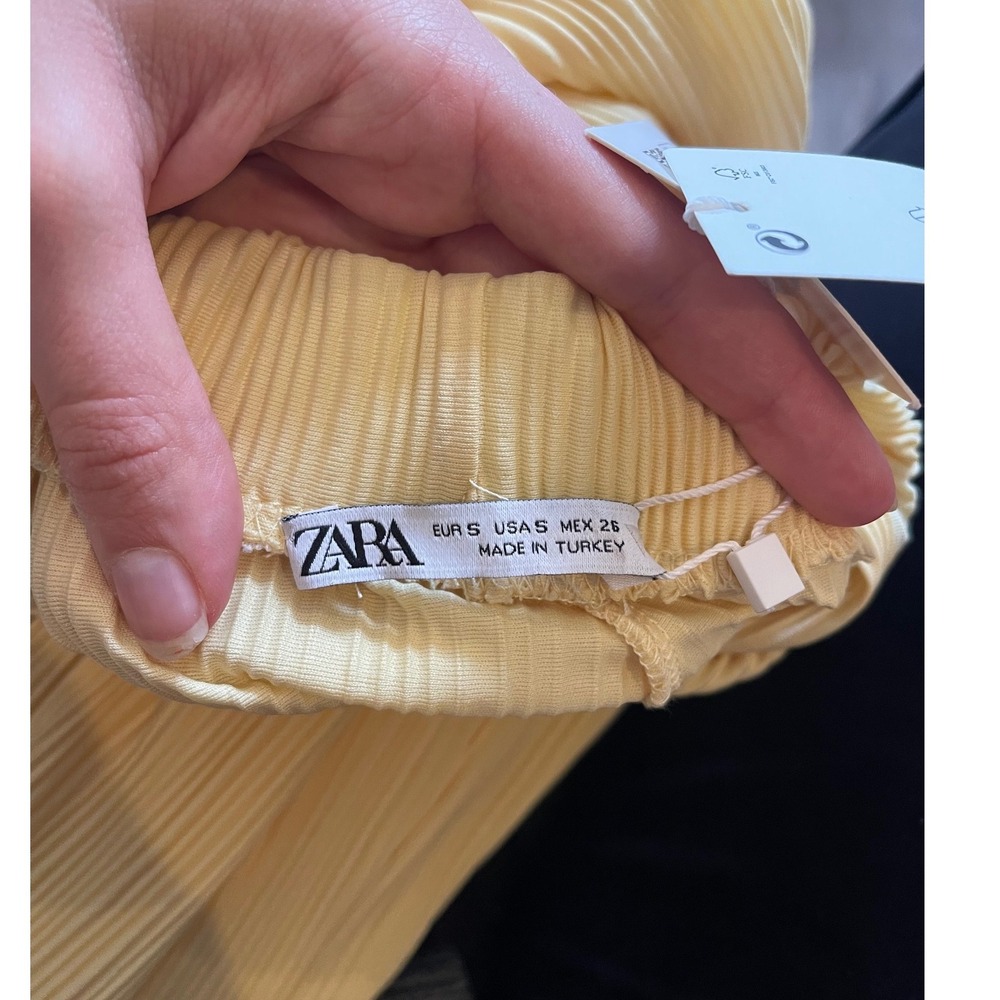 Zara Butter Yellow Two Piece Matching  Set Size S NWT Dainty‎ Coquette Feminine - Picture 6 of 16